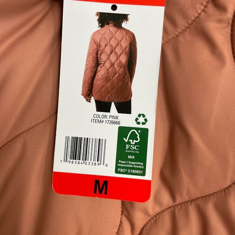 32 Degrees Heat Women's M Quilted Jacket Rust Pink Button Up M0691 - Picture 9 of 12